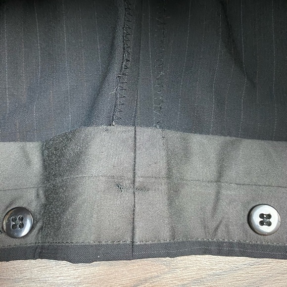 Hart Schaffner Marx Black w/ Gold Pinstripe Suit - Picture 8 of 10